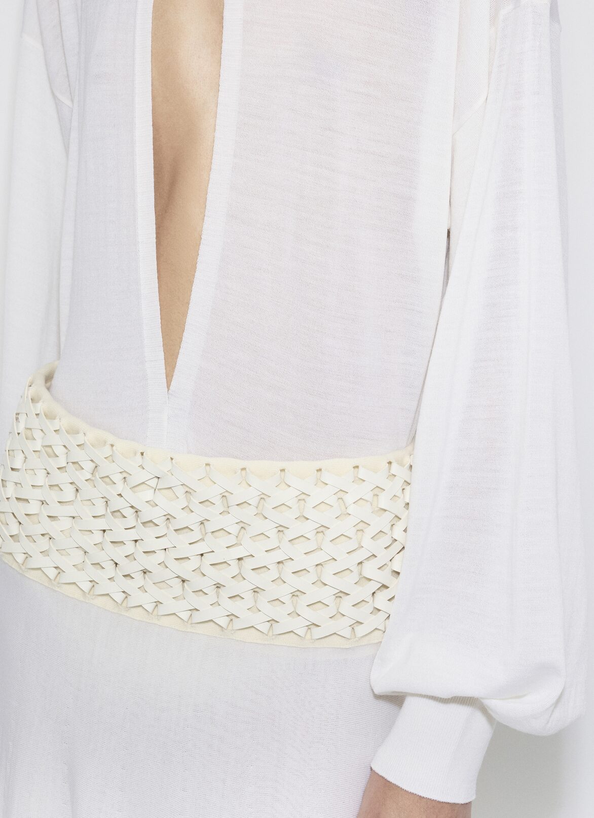 FINE KNIT BODYSUIT ALAÏA WHITE FINE KNIT BODYSUIT